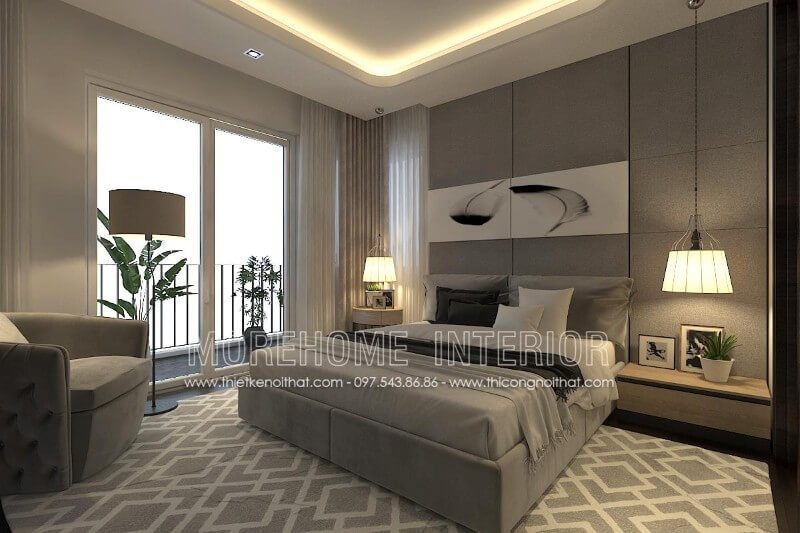 Gợi ý mẫu giường ngủ chung cư hiện đại đầy ấn tượng và sang trọng giường gỗ tự nhiên