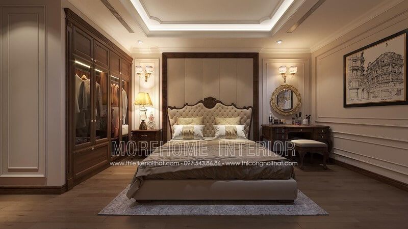 Morehome chuyên thiết kế và thi công, sản xuất giường ngủ gỗ óc chó tân cổ điển đẹp tại hà nội, hải phòng, đà nẵng, hcm....Khách hàng có nhu cầu đặt sản xuất giường ngủ gỗ óc chó tự nhiên, vui lòng liên hệ Morehome để được tư vấn và báo giá.