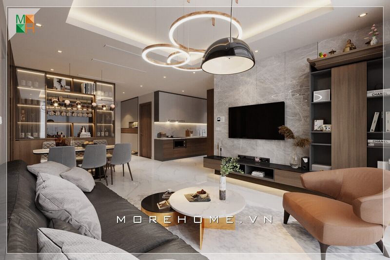 .
Mẫu thiết kế kiến trúc phù hợp cho các công trình như chung cư, nhà phố, với sự liên kết không gian giữa phòng khách, phòng ăn và phòng bếp, sẽ giúp bạn tạo ra một không gian sống hiện đại trẻ trung và sang trọng.